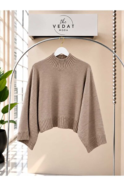 MODA VEDAT Women's Oversize Knitwear Fabric Blouse -0270