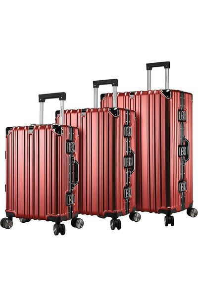 GENERAL Cabin Pro Light Weight Aluminum Frame Fashion Trolley Luggage Set Pol...