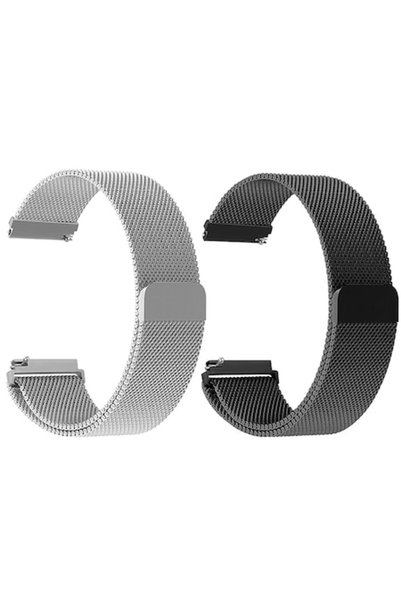 zggzerg Set 2 Milanese Metal Strap, Zggzerg, Smartwatch Strap, Adjustable, Ma...