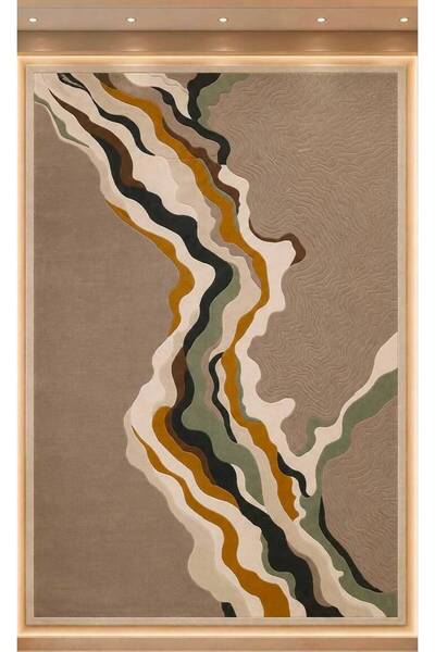 Atlantic Havana Gray, Olive and Mustard Rug