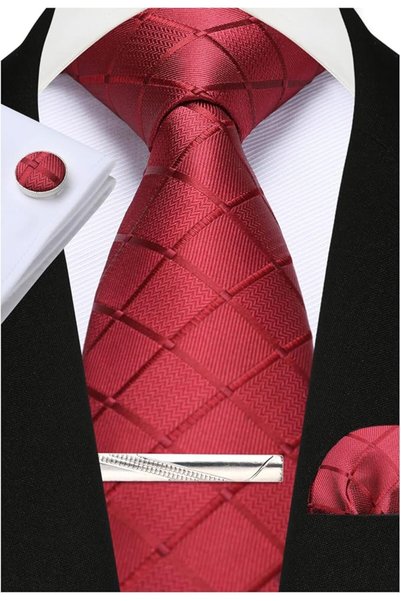 GENERAL Striped Plaid Polka Dot Mens Tie Formal Necktie Pocket Squares Ties C...