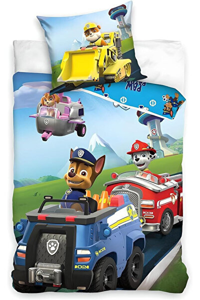 PAW PATROL Παιδικό Μονό Σετ Παπλωματοθήκης με Μαξιλαροθήκη Βαμβακερό Πολύχρωμ...
