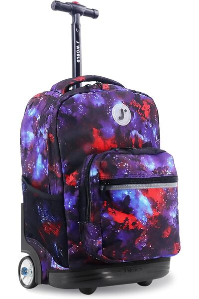 J World New York J World Sunrise Kids Rolling Backpack for Girls Boys. Roller...