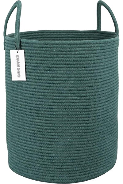 XUANGUO Cotton Rope Laundry Basket Hamper for Girls Kids Baby Nursery Hamper ...