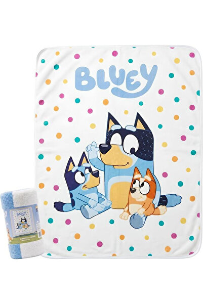 bluey Λευκή Κουβέρτα Φλις 100x150εκ. SUPER24144