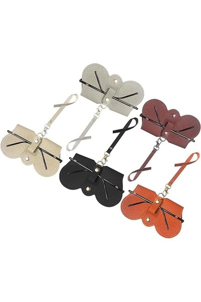 CITYRIYA LONG حقيبة نظارات شمسية جلدية، حافظة نظارات شمسية للسفر، حافظة نظارا...