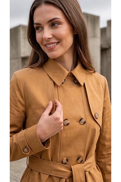 NURSİDA Trench Coat Jacket with Lining