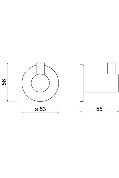 OEM Ferro Smile ASM05 κρεμάστρα μπάνιου, επιτοίχια, με μία κρεμάστρα