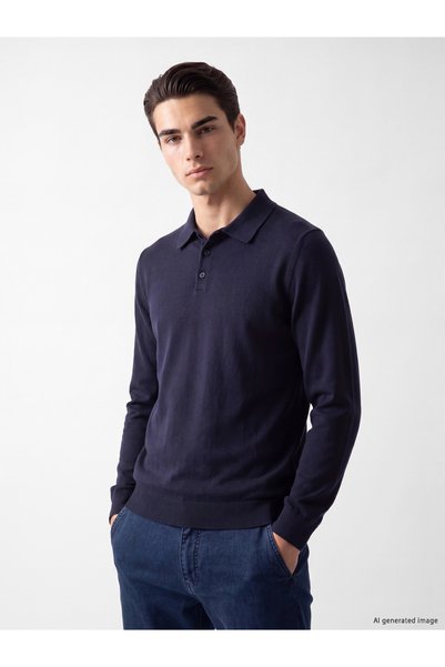 LC Waikiki Pulover tricotat bărbătesc cu guler polo