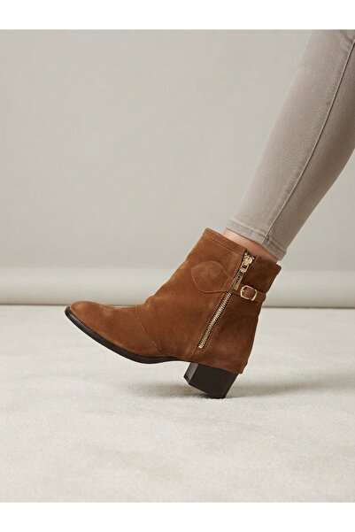 MARCO ROCCO Genuine Leather Suede Boots with Zipper and Buckle Accessories fo...