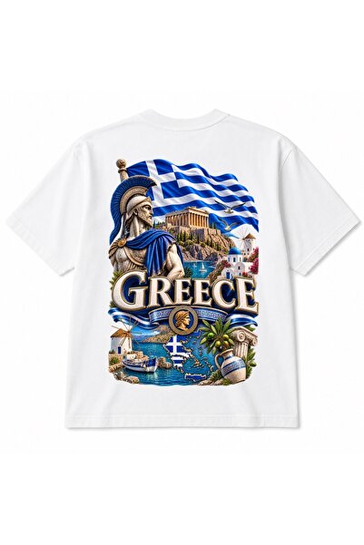 Rabona Fashion Μπλουζάκι με Γραφικό Σχέδιο: Έλληνας Πολεμιστής και Θαλασσινό ...