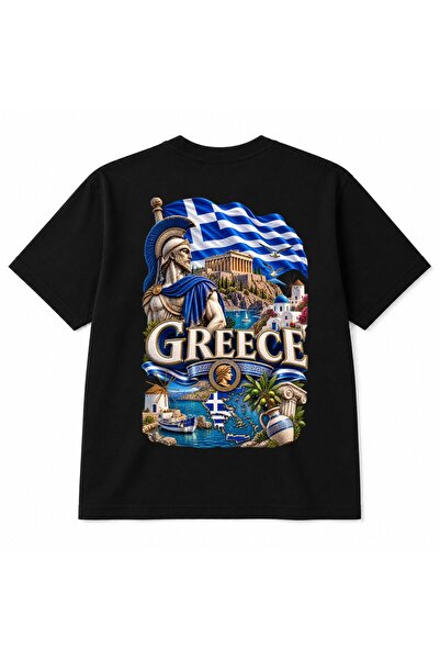 Rabona Fashion Μπλουζάκι με Γραφικό Σχέδιο: Έλληνας Πολεμιστής και Θαλασσινό ...