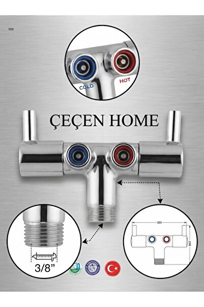 ÇEÇEN HOME Dual Handle Bidet Faucet / Built-In Bidet Faucet 3/8'' - Concealed...