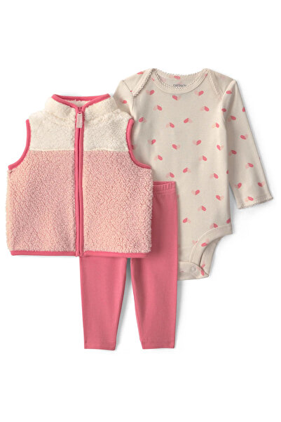 Carter's Kız Bebek Yelekli Set 3 Ay-24 Ay Pembe
