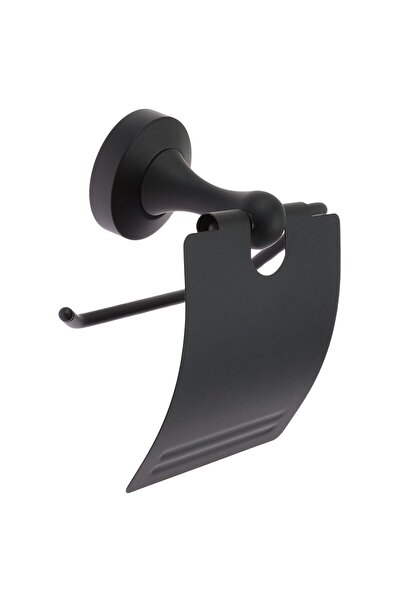 OEM Toilet paper holder, Kadda Retro 89786, with flap, matte black, 13 x 14 x...