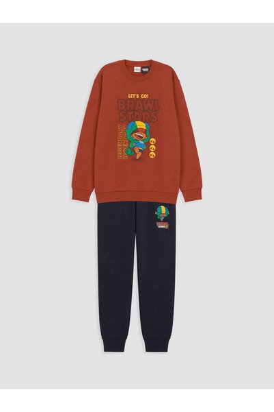 LC Waikiki Printed Boys' Tracksuit Set