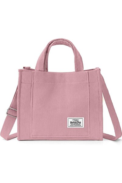GENERAL BINSUNS Corduroy Tote Bag for Women - Satchel Bag Large Tote Bag Aest...