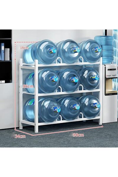 CITYRIYA LONG Water Bottle Stand, Water Jug Rack, 5 Gallon Waters Bottle Holder, 9 Bottles Heavy Duty Waters Bottl