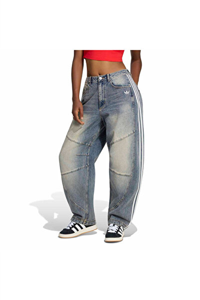 adidas بنطلون جينز نسائي أزرق DENIM BARREL LE8303
