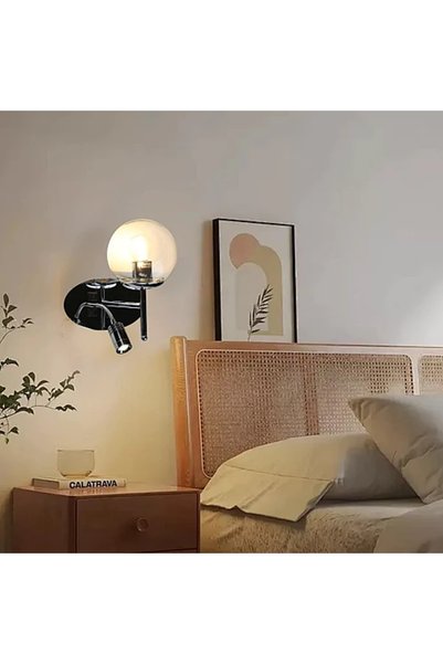 Generic Brand أبليك جداري مودرن فضي E27 - WA/D6145/1CH