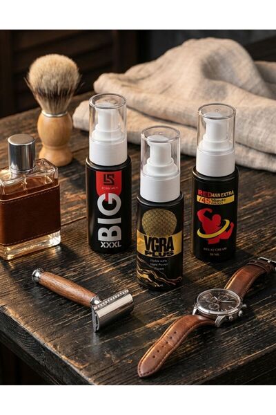 Ada Marketing Erkeklere Özel 3'lü Bakım Seti – Süre Destekleyici, Hacim Verici ve Sertleştirici 50 ml