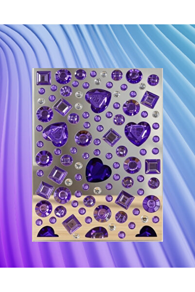 Next Plus 3D Self-Adhesive Violet Hearts Makeup, Phone, Tablet, Body, Hair De...