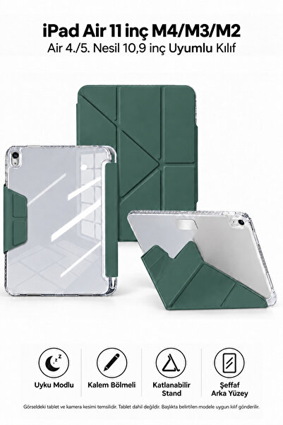 CONOCER İpad Air 4./5. Nesil 10.9" ve İpad Air 11" M2/M3 Kılıf Katlanır Manye...