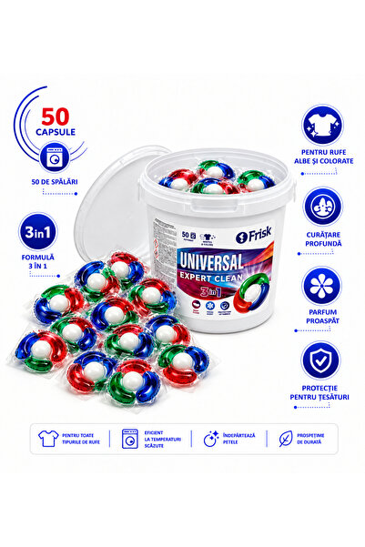 Frisk Detergent Rufe Capsulă 3 în 1 Universal Expert Clean