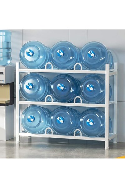 CITYRIYA LONG Water Bottle Stand, Water Jug Rack, 5 Gallon Waters Bottle Holder, 9 Bottles Heavy Duty Waters Bottl