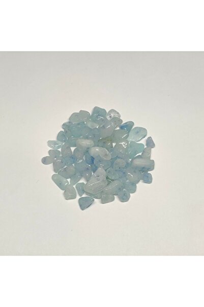 Kırık Doğal Taş Küpe Kolye Bileklik Takı Yapım Boncuğu Buz Mavi ( 20 gram )