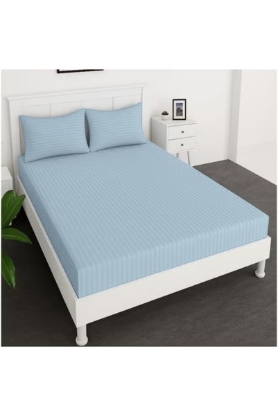 EliteStore 3 Piece Microfiber Bed Sheet Set Fits 120 x 200+25 cm Soft Breatha...