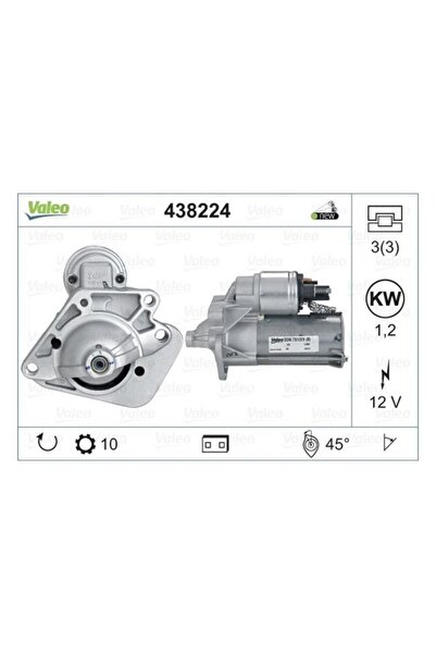 VALEO MARS MOTORU 1.2 KW 10 DIS 438224 ( RENAULT CLIO II-III-IV MEGANE II-III-IV 1.5 DCI DACIA LOGAN DOKKE