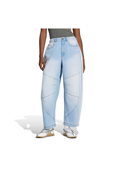 adidas بنطلون جينز نسائي أزرق DENIM BARREL LE5888
