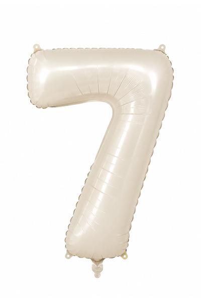 baloss fer 7 Cream Number Foil Balloons 76 cm 34 Inch Large Size Seven Number...