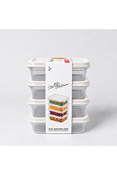Sariva Home Set of 4 500 ml Food Storage Containers with Lids for Fruits, Sal...