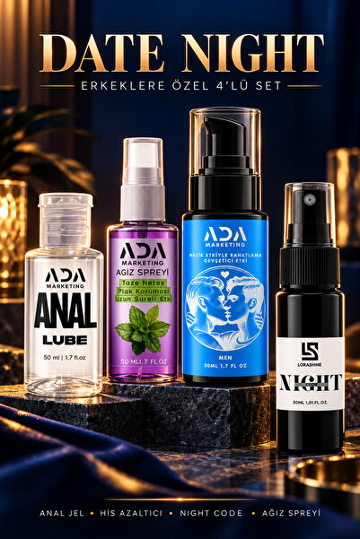 Ada Marketing Date Night Men Erkeklere Özel 4'lü Set – Anal Jel, His Azaltıcı...