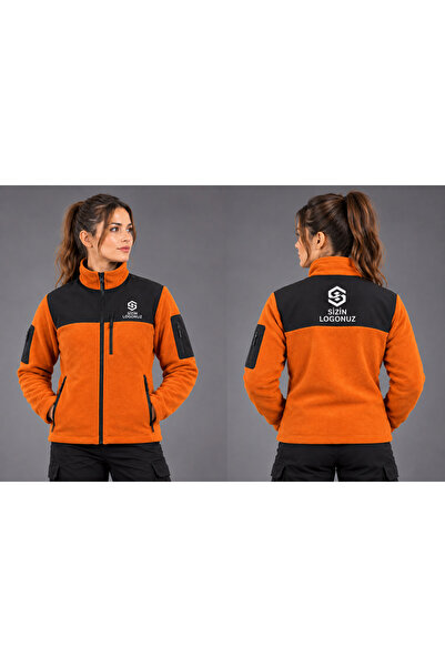 Teknik Firma Logo Baskılı Soft Shell Polar Hırka 3 Cepli Anti-Pilling Tüylenm...