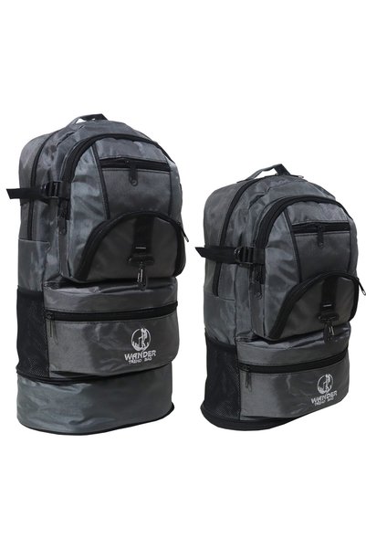 Bag Trend BT Camping Bag 45 Liter Backpack with Bellows for Trekking Outdoor Waterproof with 5 Compartments Lining, (Gray)