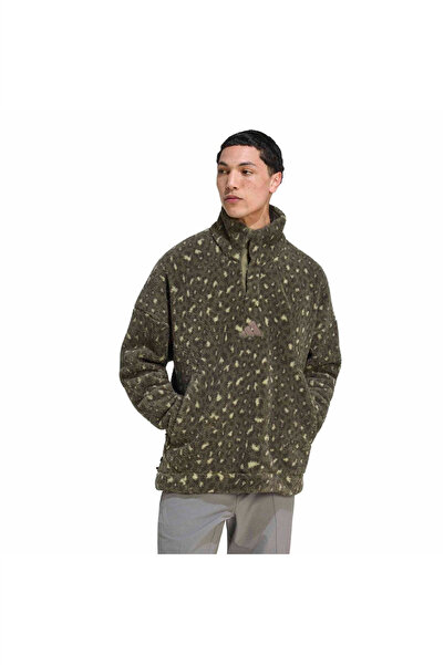 adidas سويت شيرت رجالي من Terrex Xploric CLIMAWARM High Pile Snap Pullover KQ...