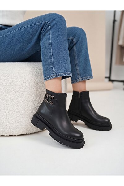 NOVELLAM SHOES Cizme Matris din piele neagră, cusute, anti-alunecare, cu talp...