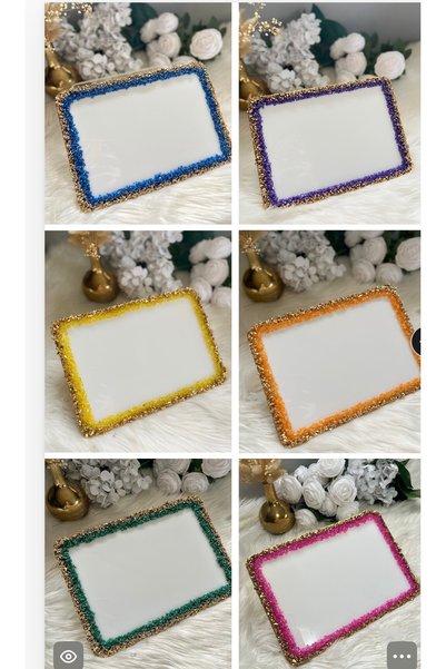 RESİNARTSHOP Epoksi sunum tepsisi seti 6lı
