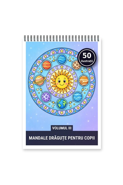 Legendary Gifts Carte de colorat, 50 de ilustrații Mandale dragute pentru cop...