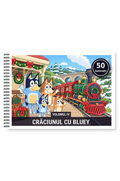 Legendary Gifts Carte de colorat, 50 de ilustrații Craciunul cu Bluey - Volum...