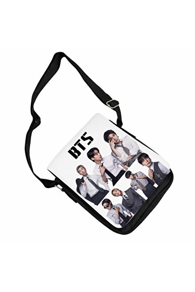 OEM Geantă personalizată bts arirang army kpop trupa, Negru, 18x20x6 cm