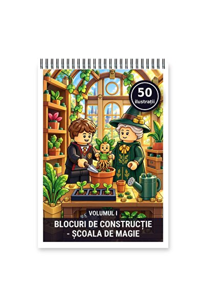 Legendary Gifts Carte de colorat, 50 de ilustrații Blocuri de constructie - S...