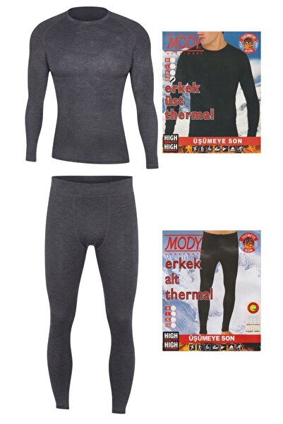 marufshop Muški termo donji veš od likre antracit boje, pogodan za upotrebu u...
