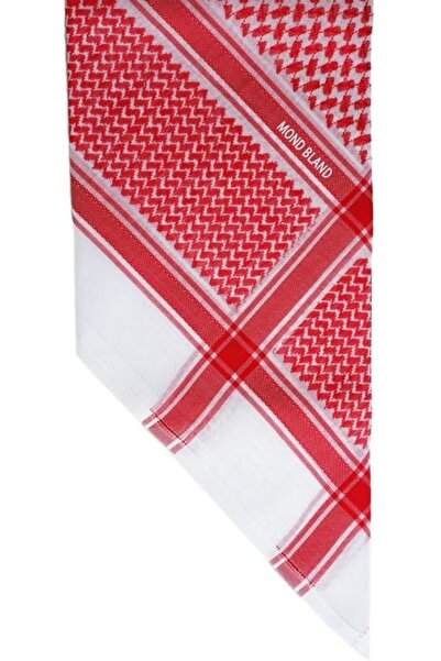 Generic MONDBLAND Red and White Shemagh Traditional Neck Headwear 18012