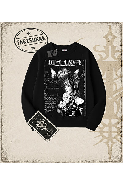 Tarzsokak Gotik & Grunge STREETWEAR DEAT NOTE Bisiklet Yaka Sweatshirt