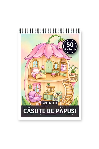 Legendary Gifts Carte de colorat, 50 de ilustrații Casute de papusi - Volumul...