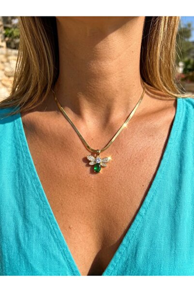 İNN JEWELLERY 316 L Çelik Kolye Kelebek Figürlü Renk Atmaz